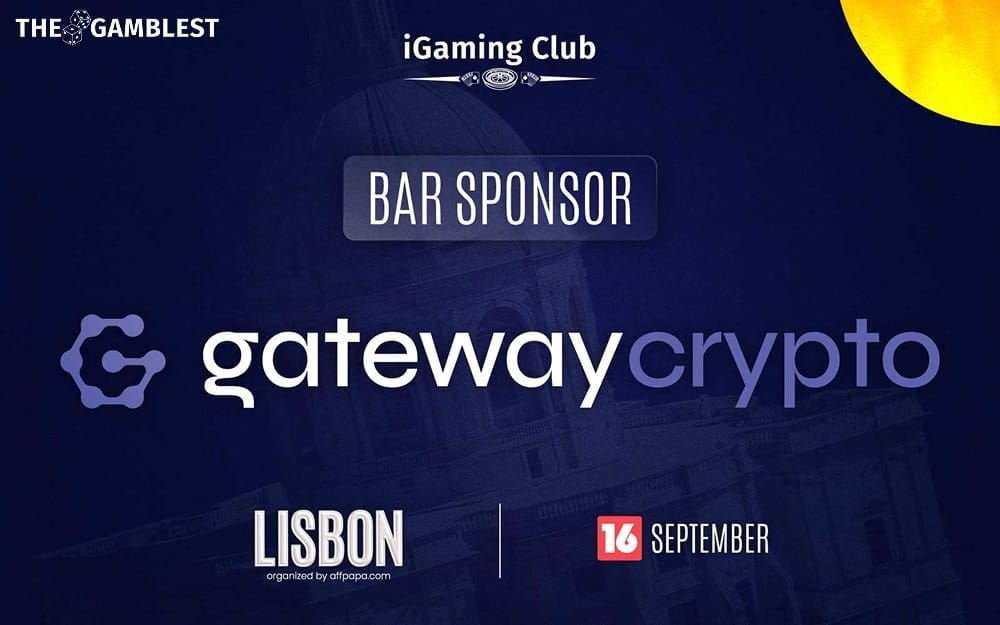 GatewayCrypto sponsors iGaming Club Lisbon 2025 bar.